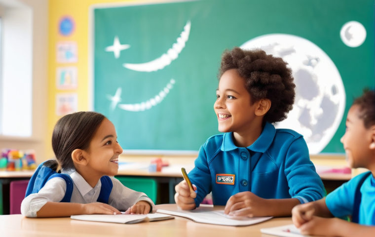 어린이 발표 훈련 - **Prompt 1: A confident child giving a presentation with family support.**
    A bright and enthusia...