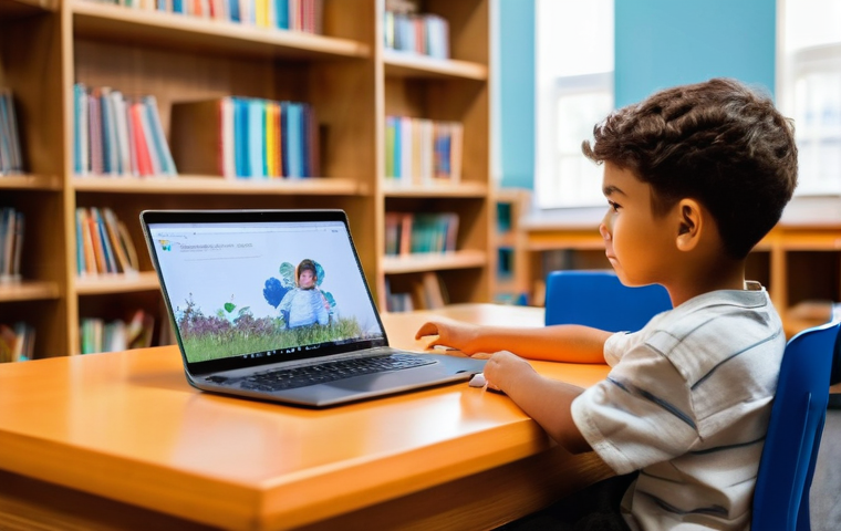 어린이 발표 훈련 - **Prompt 2: Children engaging in fun and interactive speech training.**
    A group of diverse 7-9 y...