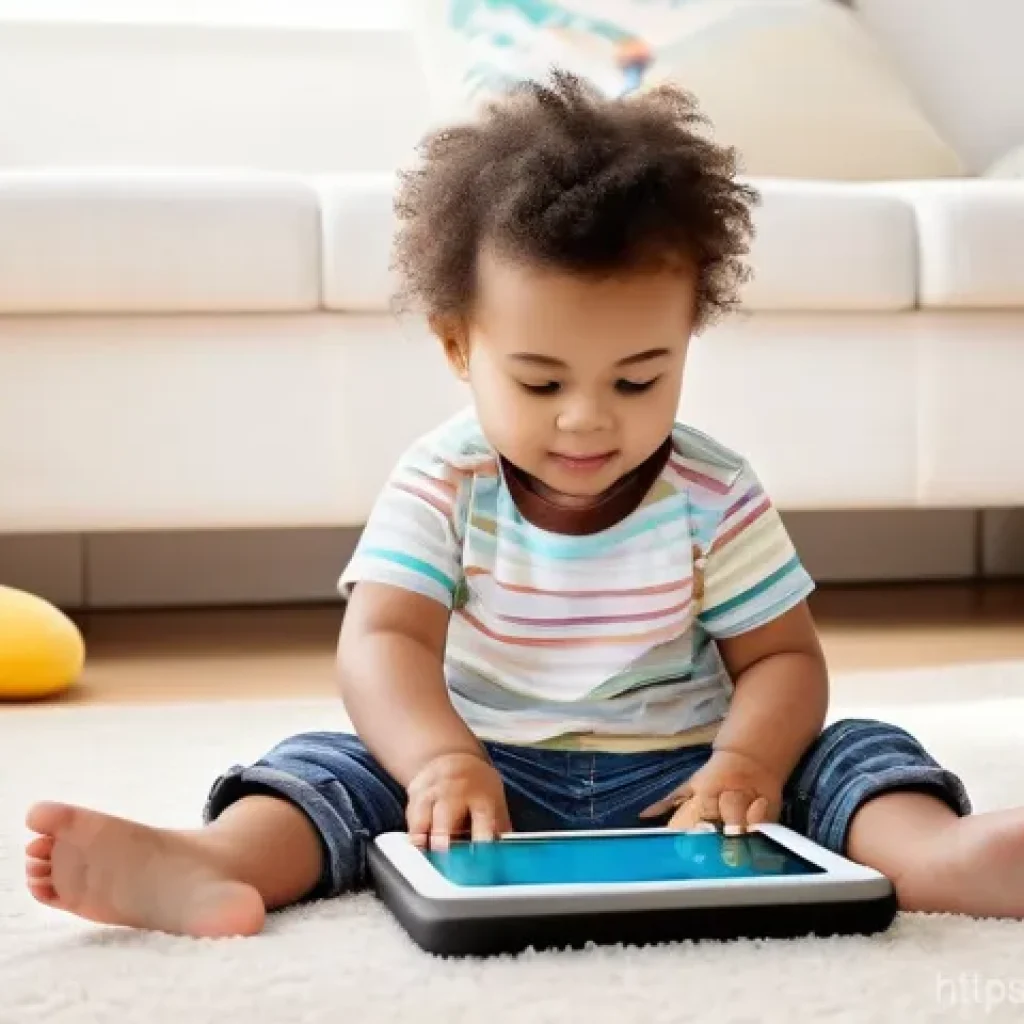 아동 교육용 앱 추천 - **Prompt 1: A Toddler's Interactive Learning Adventure**
"A cute, smiling toddler (around 2-3 ye...