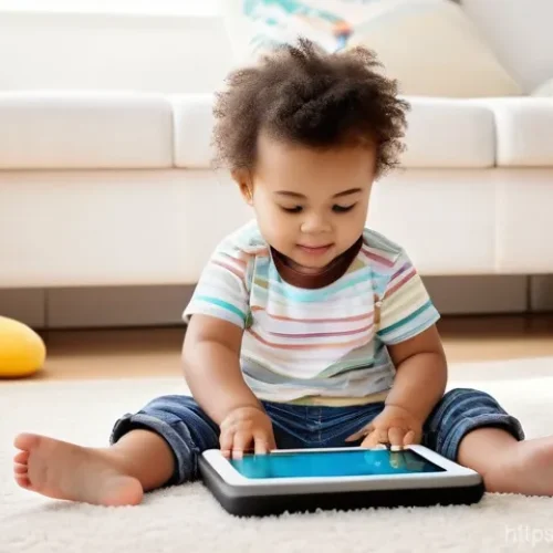 Home 16 아동 교육용 앱 추천 - **Prompt 1: A Toddler's Interactive Learning Adventure**
"A cute, smiling toddler (around 2-3 ye...